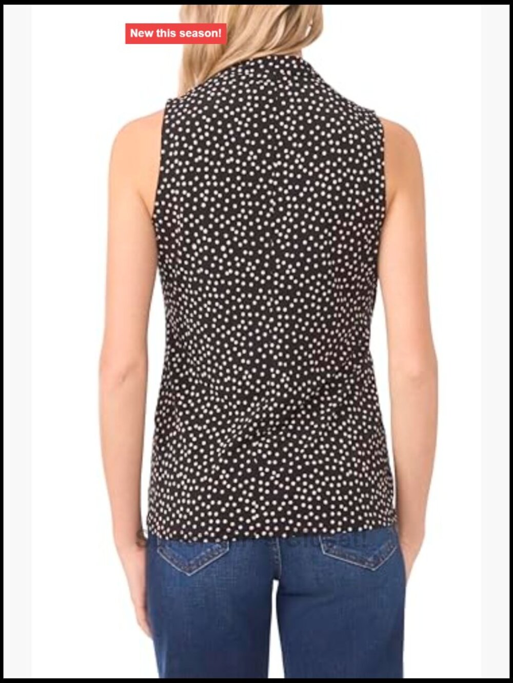 Vince Camuto Front Cross Over Wrap Tank Top Sleeveless - Picture 3 of 4